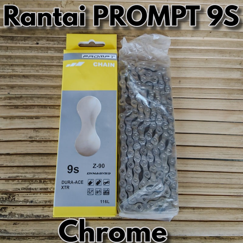 Rantai Sepeda PROMPT 9 Speed Chrome 116 Links