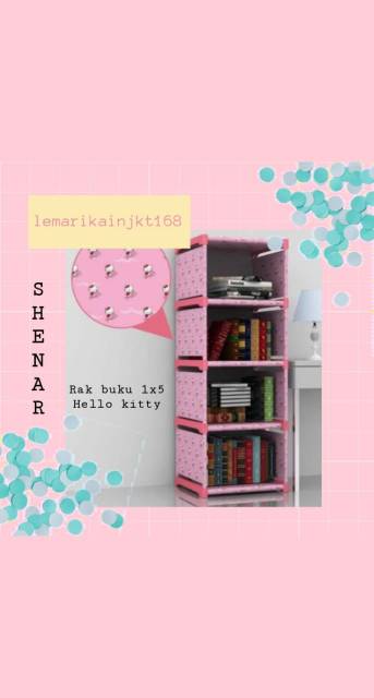 SHENAR COD RAK BUKU 1X5 Serbaguna RAK BUKU 5 SUSUN RAK MAINAN RAK BARANG MUDAH BONGKAR PASANG/RAK BUKU PORTABLE SERBAGUNA