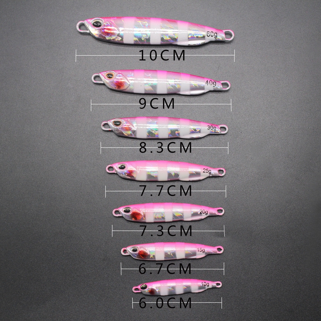 Shengyao 1Pcs Metal Luminous Laser Duo Jig Umpan Pancing 10g/20g/30g/40g Sinking Fishing Lure Swimbait Bass Wobbler Kail Ikan Jigging Bait
