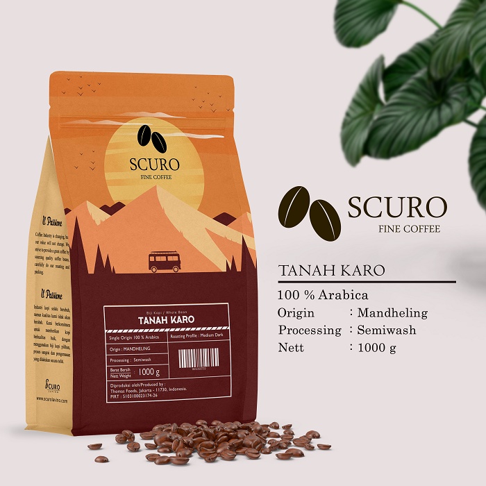 

Scuro Coffee - Mandheling Tanah Karo Roasted Bean 1kg