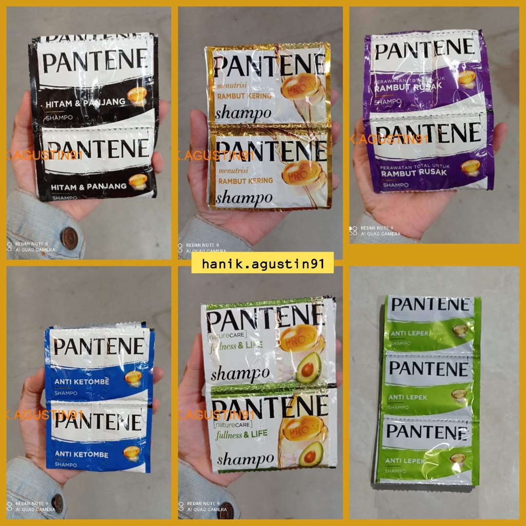 PANTENE SHAMPO SACHET ANTI KETOMBE RAMBUT KERING RAMBUT LEPEK NATURE CARE ANTI RONTOK 1 RENCENG ISI 