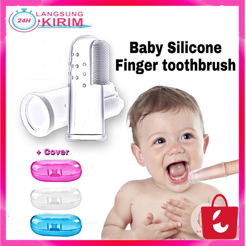 [Promo Terbaru] Sikat Gigi Jari Lidah Gusi Bayi Silikon Baby Finger Teeth Brush Silicone Food Grade