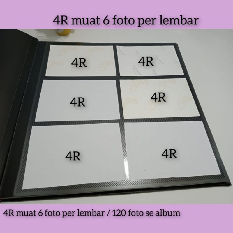 [GUDANG ALBUM ID] ALBUM FOTO JUMBO MAGNETIC BLACK PERSEGI FREE TAS