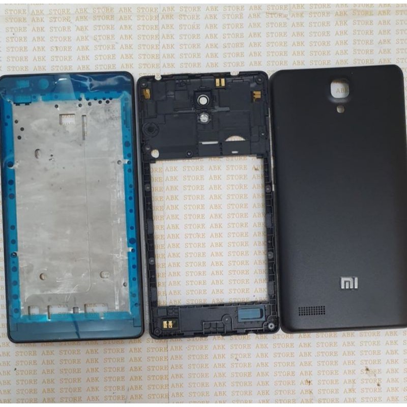 FRAME+BEZZEL+BACKDOOR KESING CASING HOUSING XIAOMI REDMI NOTE 1 4G FULLSET ORIGINAL