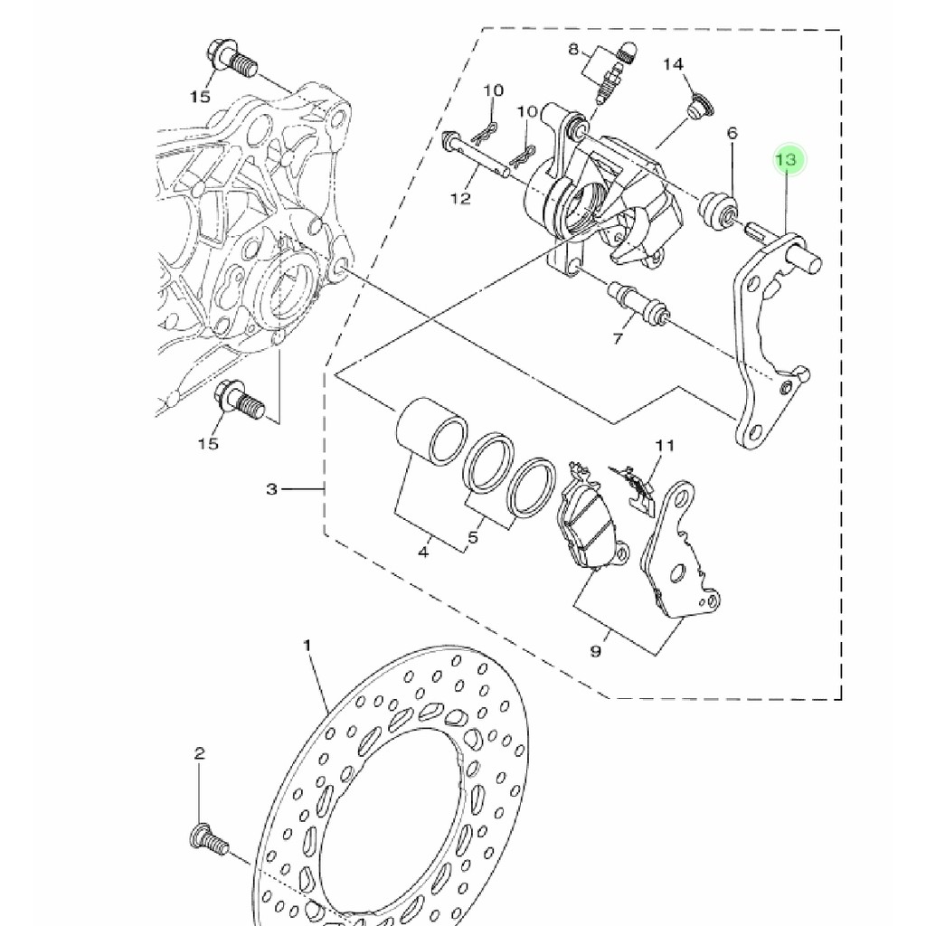 BESI BRACKET BREKET DUDUKAN KALIPER CALIPER REM BELAKANG NMAX N MAX LAMA &amp; NEW 2020 ORIGINAL YGP 2DP-F5920-50