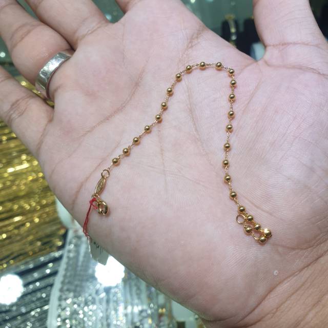 Gelang emas 750 (23k)model biji lada