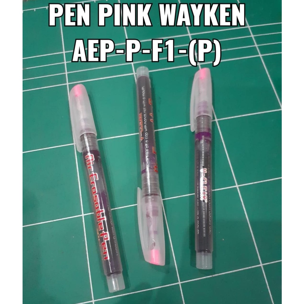 Air Erasable Pen Pink / Spidol Penanda Kain / Fabric Marker - Wayken