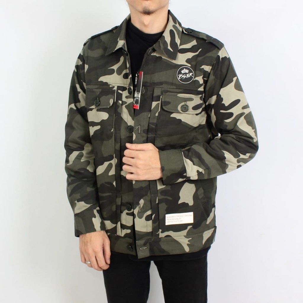 Jaket parka Camouflage Army Hanzo BGSR / Parka camo Pria 07