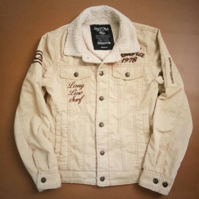 CORDUROY SHERPA VINTAGE TRUCKER JACKET BY GOTCHA /SECOND ORIGINAL