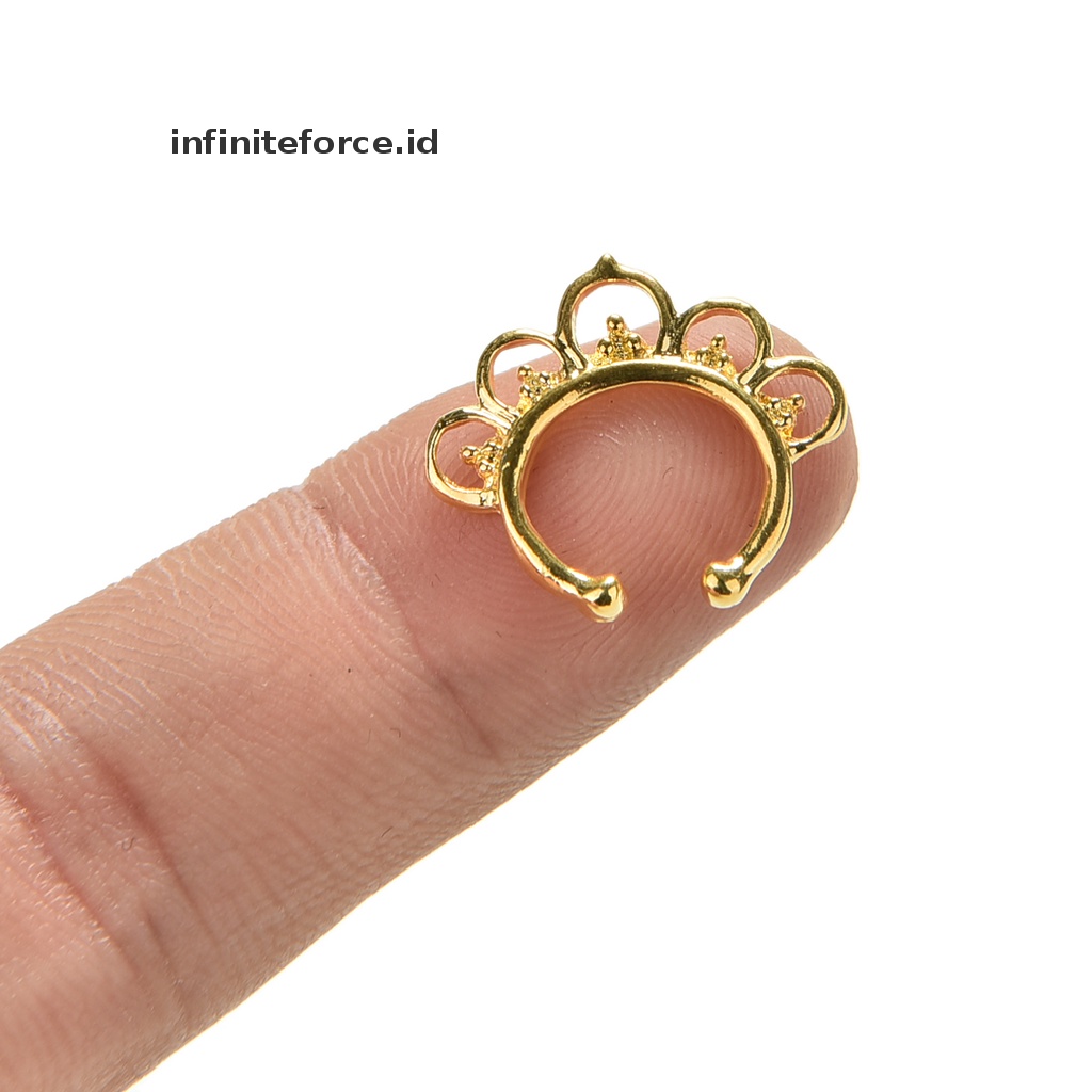 Infiniteforce.id Cincin Tindik Hidung / Tubuh Aksesoris Wanita