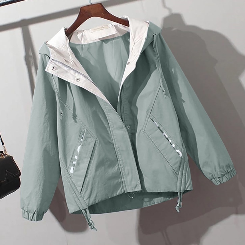 EVOY PARKA JAKET Fashion Outerwear Jacket Semi Parka Kanvas Premium Korean Style Wanita Terlaris | B