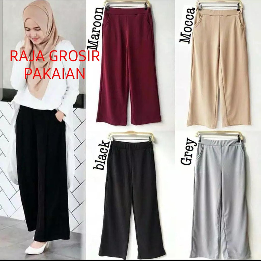 Celana Kulot Panjang Standar (BB 45kg-60kg) Bahan Crepe