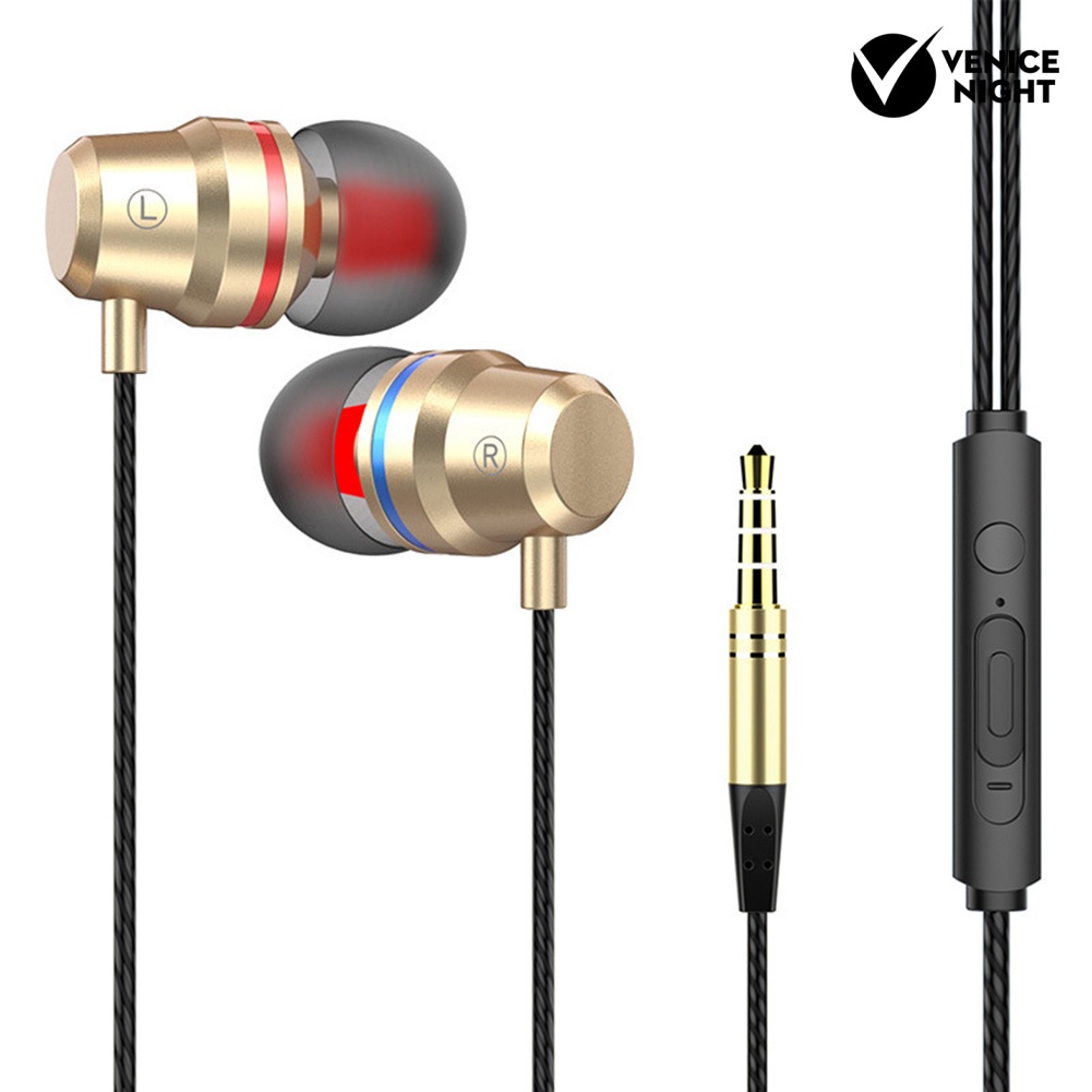 (VNEP) (Berkabel) Headset Earphone In-Ear Heavy Bass Stereo Kabel Jack 3.5mm Dengan Mic