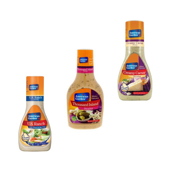 

American Garden U.S Saus Dressing 267ml (Salad Ranch - Thousand Island - Creamy Caesar)/Import