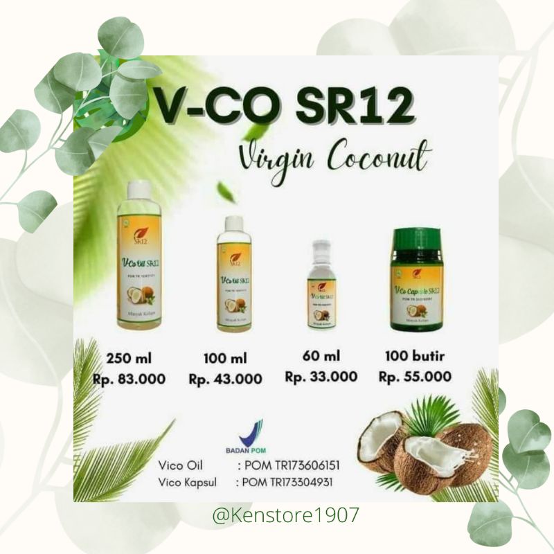 

VCO / VIRGIN COCONUT OIL / VCOSR12 /MINYAK KELAPA MURNI