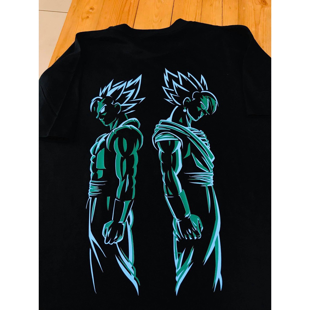 T-shirt distro anime Dragonball Goku x Vegeta Blue
