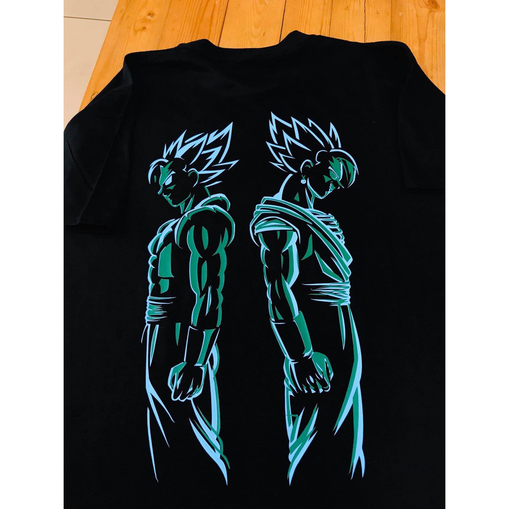 T-shirt distro anime Dragonball Goku x Vegeta Blue