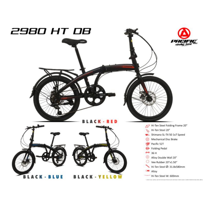 Sepeda lipat 20 pacific 2980 HT Disc Brake