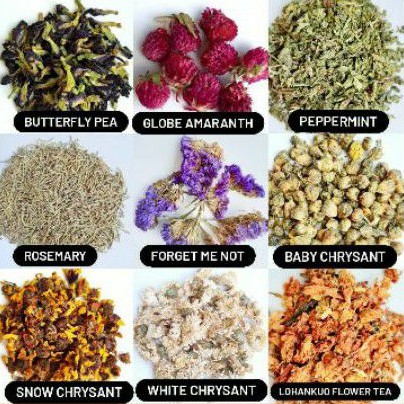 FLOWER TEA / TEH BUNGA Sachet MIN 5 SACHET Lavender Telang Chamomile Chrysanthemum 57 JENIS