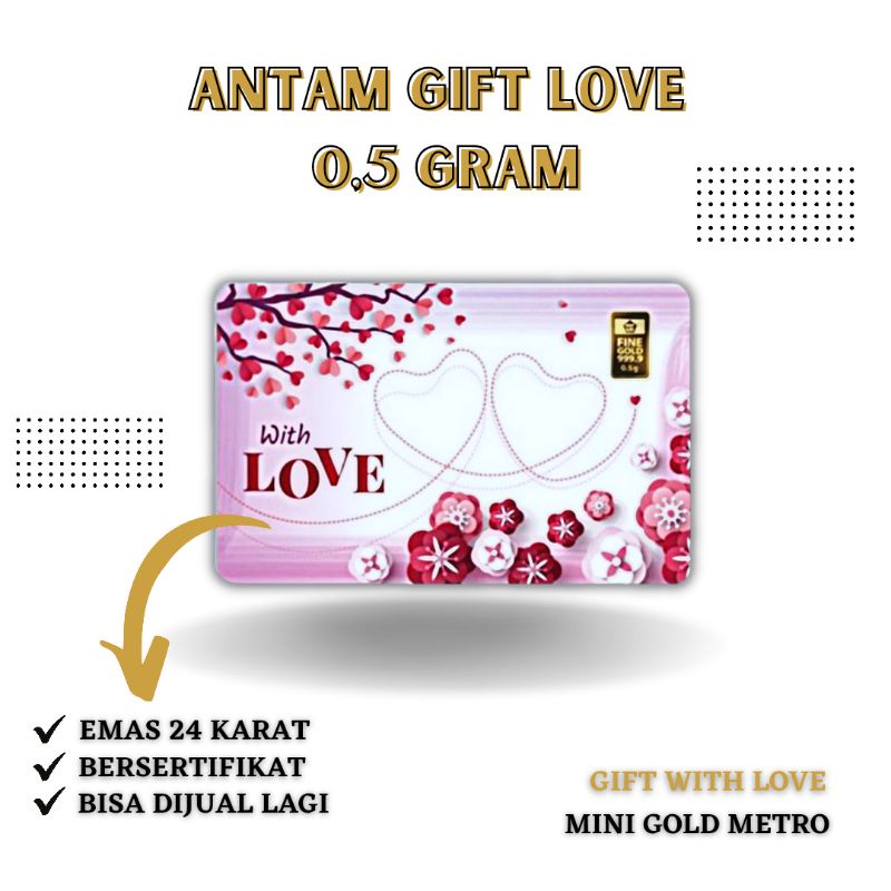 Logam Mulia Antam Gift With Love 0,5 gram