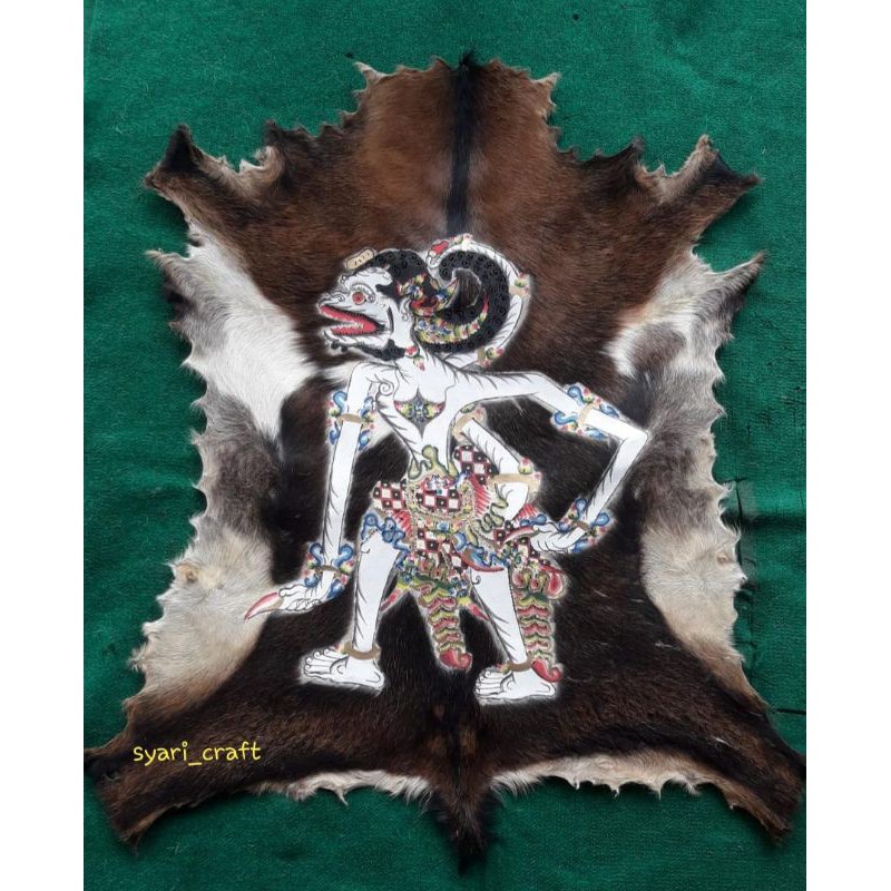 HIASAN DINDING LUKISAN WAYANG ANOMAN KULT KAMBING FULLBODY