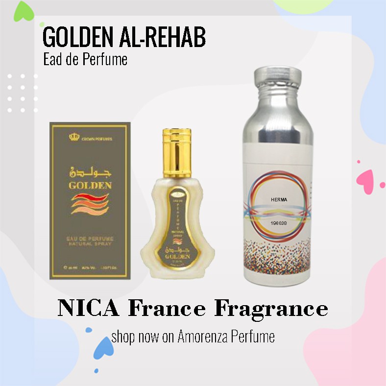 Bibit Parfum Murni G0LDEN AL-REHAB - GOLDEN Nica Fragrance 250ml Segel Pabrik