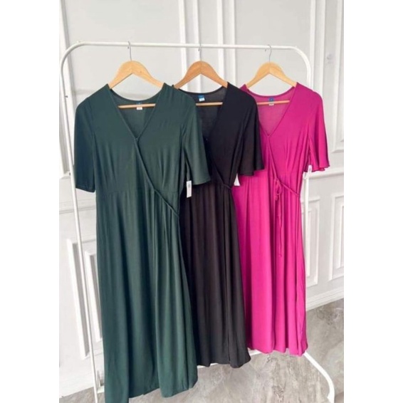 Dress Wanita Old Navy 181 Wrap Maxi Dress Terusan Panjang