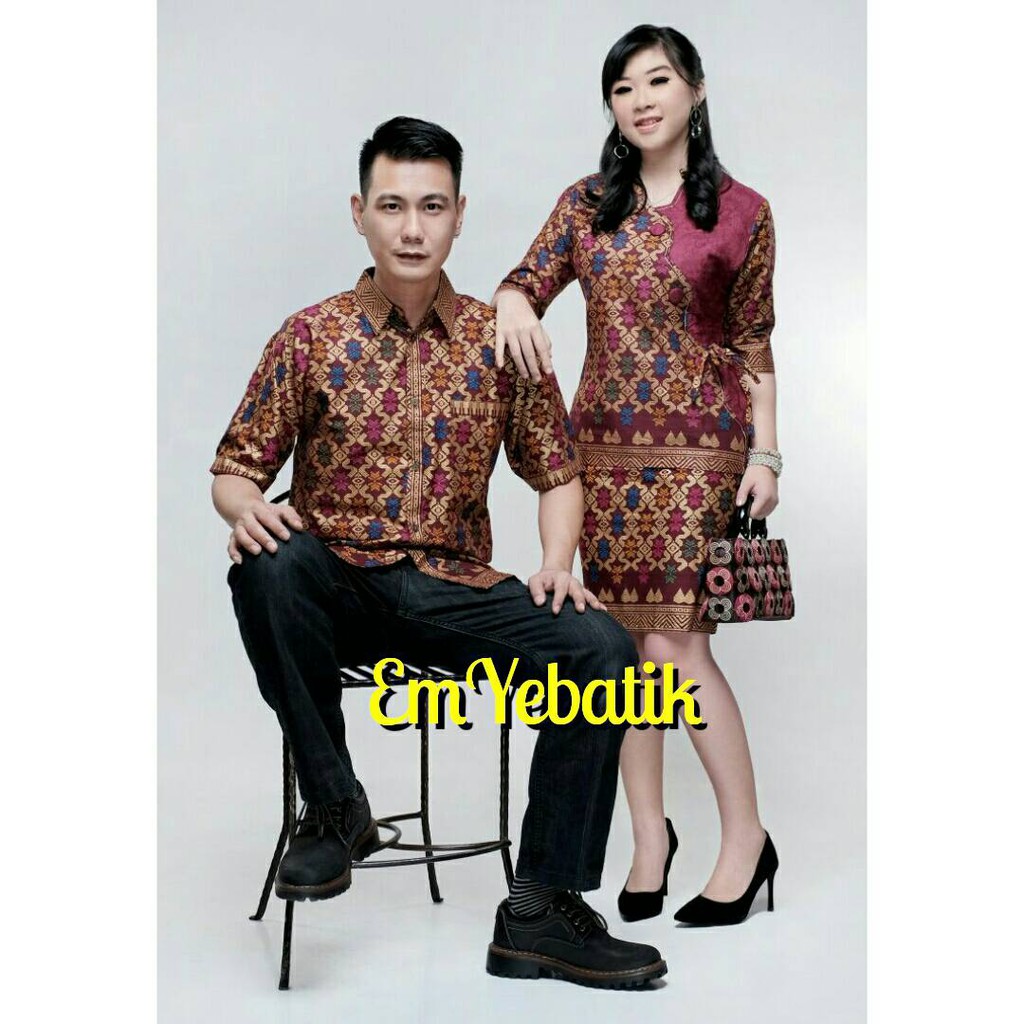 Sarimbit Couple Batik Rok N Blus Thalita Prodo Maron