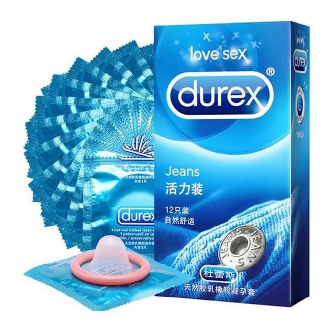 [BAYAR DI TEMPAT] BEST QUALITY ALAT BANTU SEX PRIA WANITA KONDOM DUREX JEANS ISI 12 PCS {TERMURAH