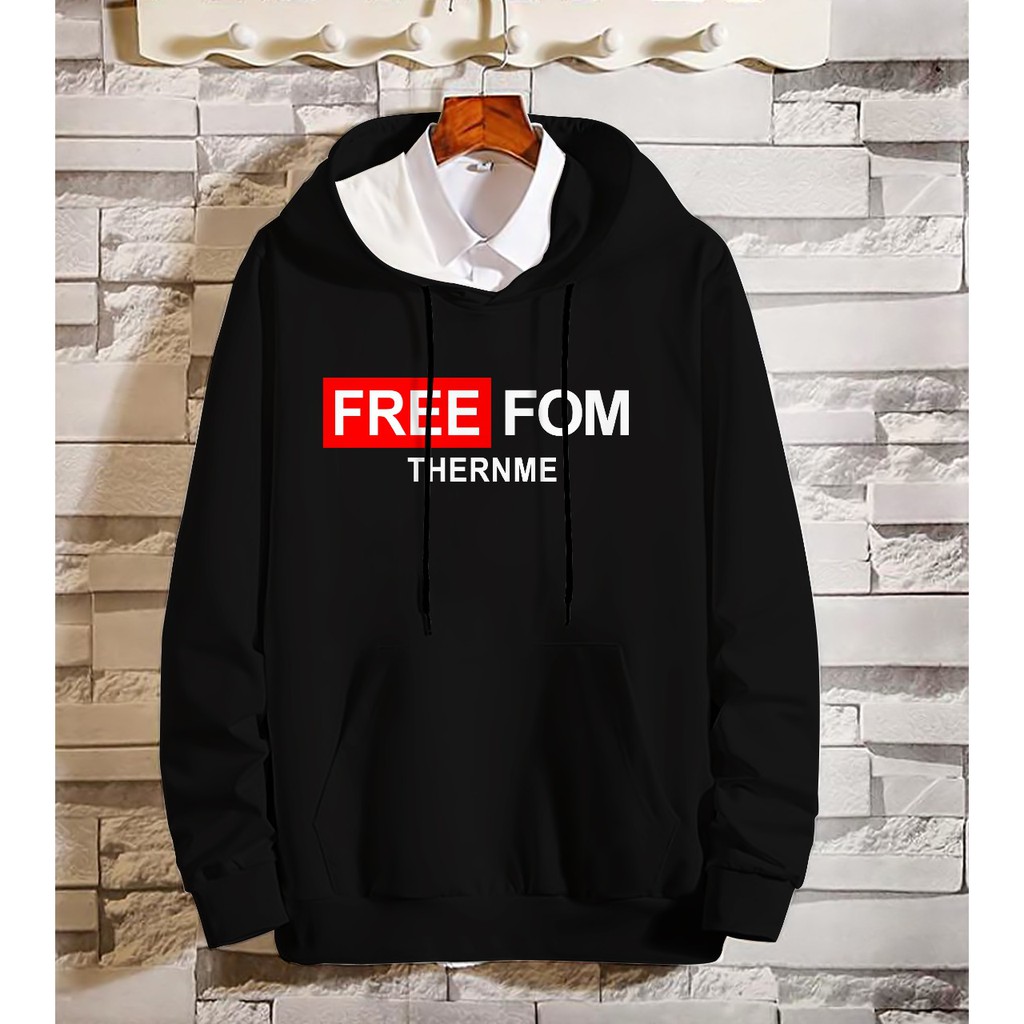 Hoodie Pria / Hodie Pria  / Jaket Pria / Sweater Hoodie Free Fom Bahan Fleece UK L-XL