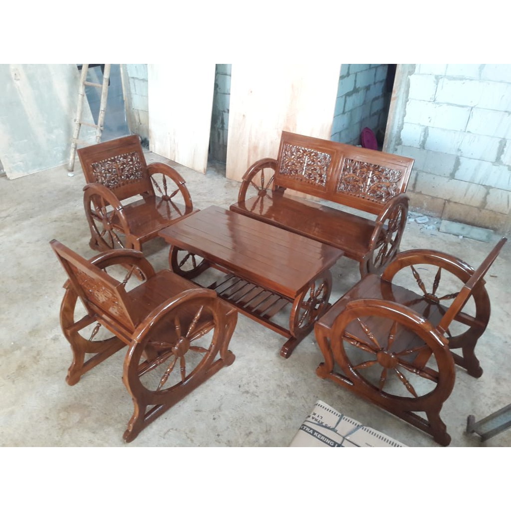 Kursi Ruang Tamu Minimalis/Kursi Tamu Jati Dokar Jepara