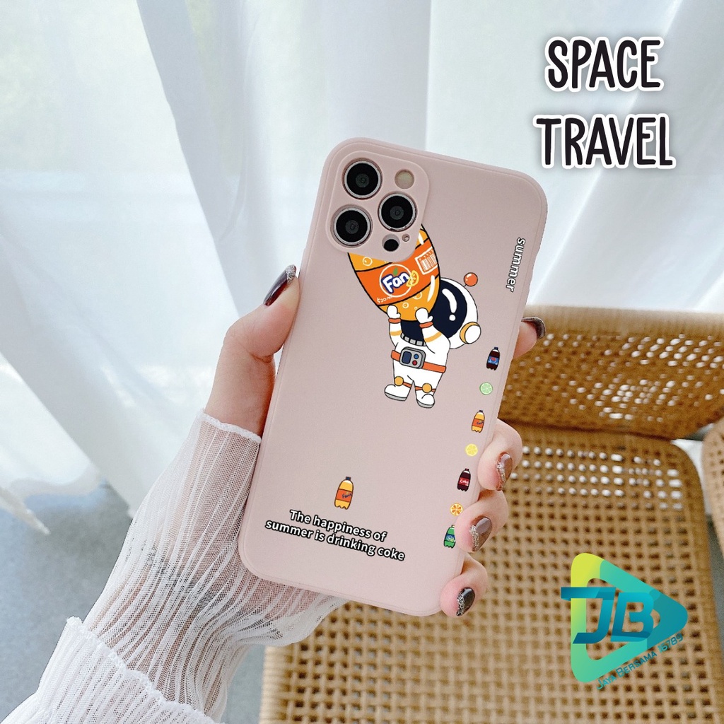 CASE CASING SOFTCASE SILIKON MACARON PELINDUNG KAMERA SPACE TRAVEL OPPO VIVO SAMSUNG XIAOMI REALME IPHONE ALL TYPE JB5347