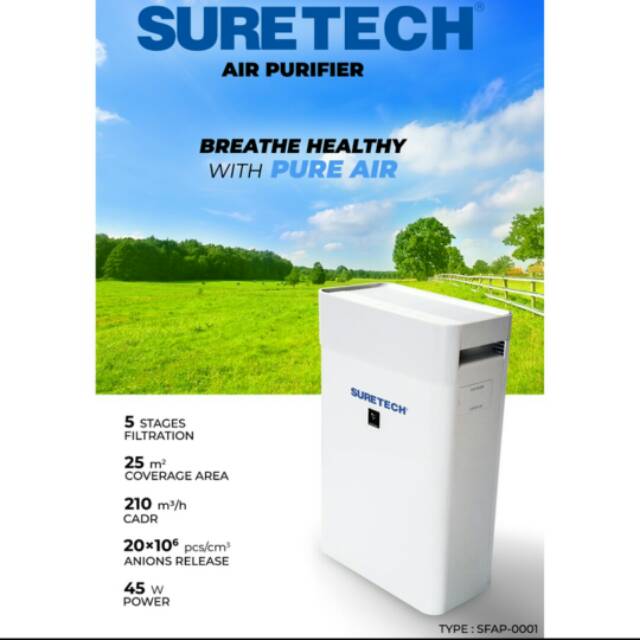 AIR PURIFIER SURETECH (MEREK AMERIKA) KUALITAS EKSPOR GARANSI