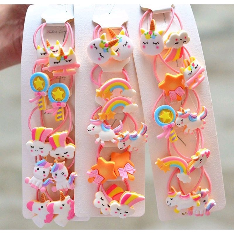Ikat Rambut Anak Perempuan Import Lucu bentuk Unicorn