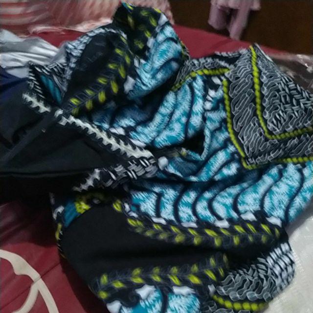 Batik Anak Couple Atasan Ayah Anak Ibu Batik Monokrom Semut Sarimbit Seragam Keluarga Kantori