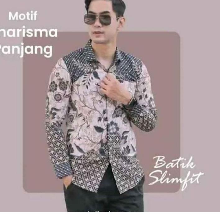 SAME PRICE SINUKARTA KEMBANG pakaian Hem kemeja batik pria lengan panjang modern kualitas premium ba
