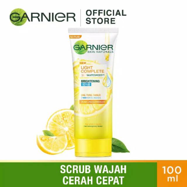 Garnier Light Complete White Speed Brightening Scrub Foam 100 ml Sabun cuci muka wajah
