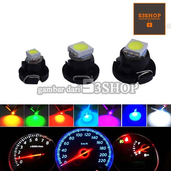 Lampu Led T3 T4.2 T4.7 Dashboard Panel AC Speedometer Wedge Mobil 2835