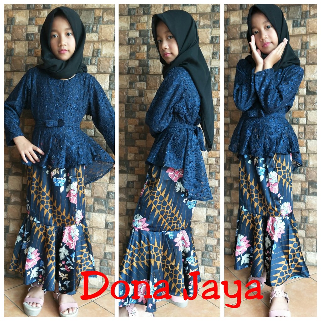 set kebaya brukat aurora anak berkualitas