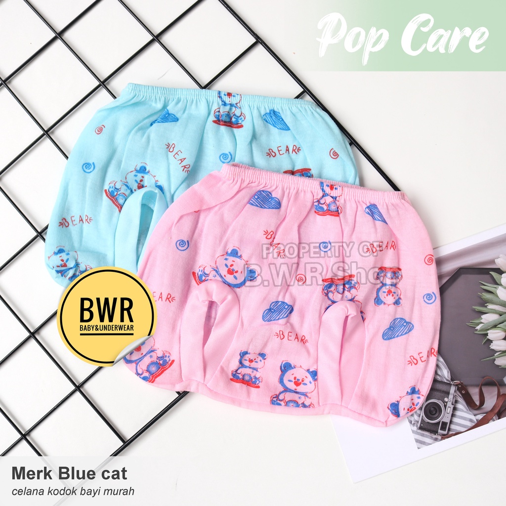 [ 3pcs ] Celana POP Blue Cat Warna / Celana Bayi Newborn Care Murah Berkualitas | Bw