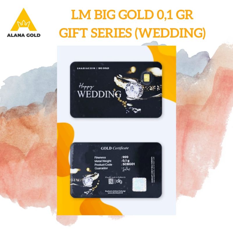 Logam Mulia Non Antam Big Gold 0,1 gram Gift Series (Wedding)