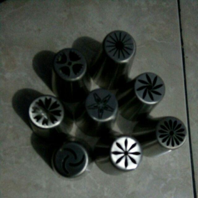 Peralatan Baking: 8 Pcs Spuit Piping Bentuk Bunga Tulip Rusia Untuk Membuat Dekorasi Kue/cupcake