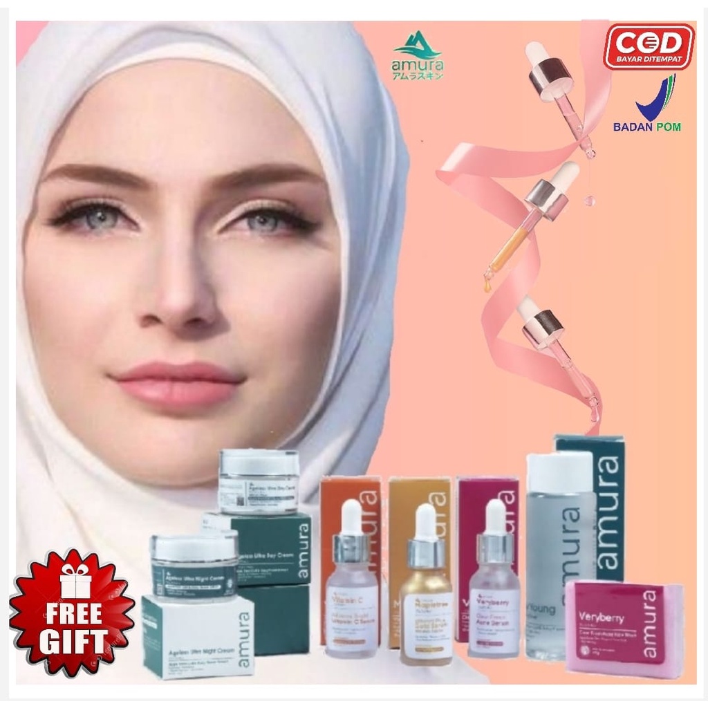 SERUM AMURA [ PEMUTIH , PENGHILANG BEKAS JERAWAT , VITAMIN C ] Amura Expert Serum Original 100% BPOM