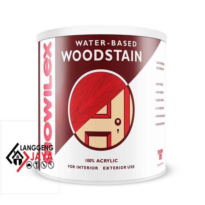 Woodstain Mowilex Cat Kayu Waterbased " Repack" 100Ml ~ 250Ml Langengjayamalang