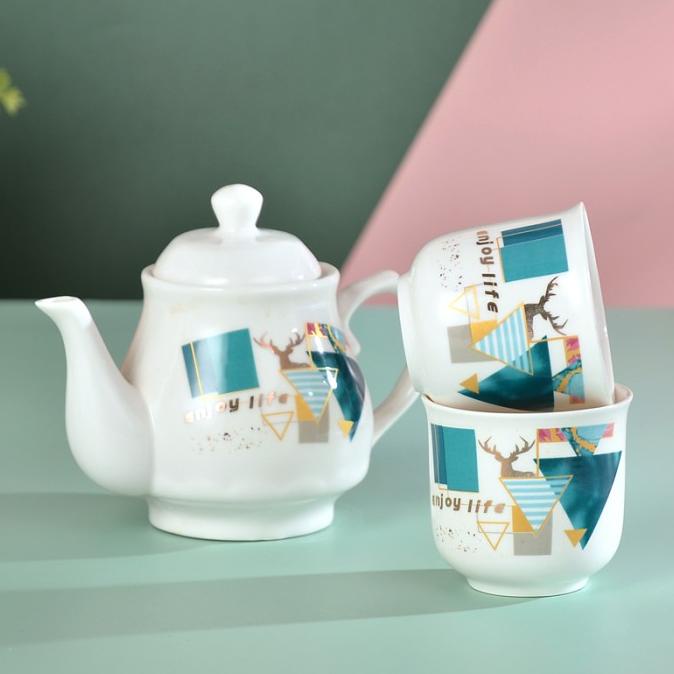 Ceramic Tea Set / Teko Cangkir Keramik Porcelain Peralatan Minum Teh