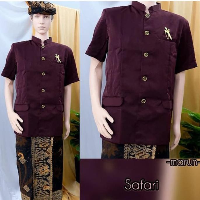 Ready Oke] Baju Adat Bali Semi Safari Pria Busana Bali