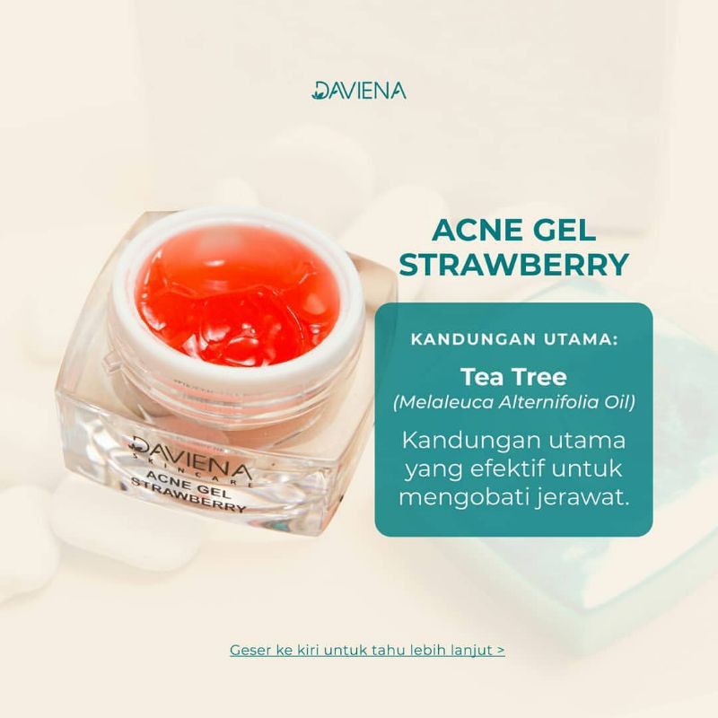 Daviena Skincare Paket Acne Series Davienaskincareofficial Davina Devina Lampung Surabaya Jakarta Jerawat Pencerah Pemutih Wajah Glowing Bpom Daviena Skincare-Acne Gel