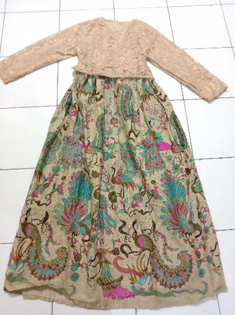 Couple Batik Gamis Brokat Cindrawasih Original