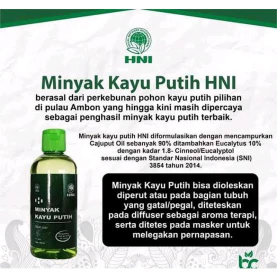 Minyak Kayu Putih Ambon Asli HNI HPAI Obat Nyeri Sendi Dan Otot Hidung Tersumbat Pelega Pernafasan-1