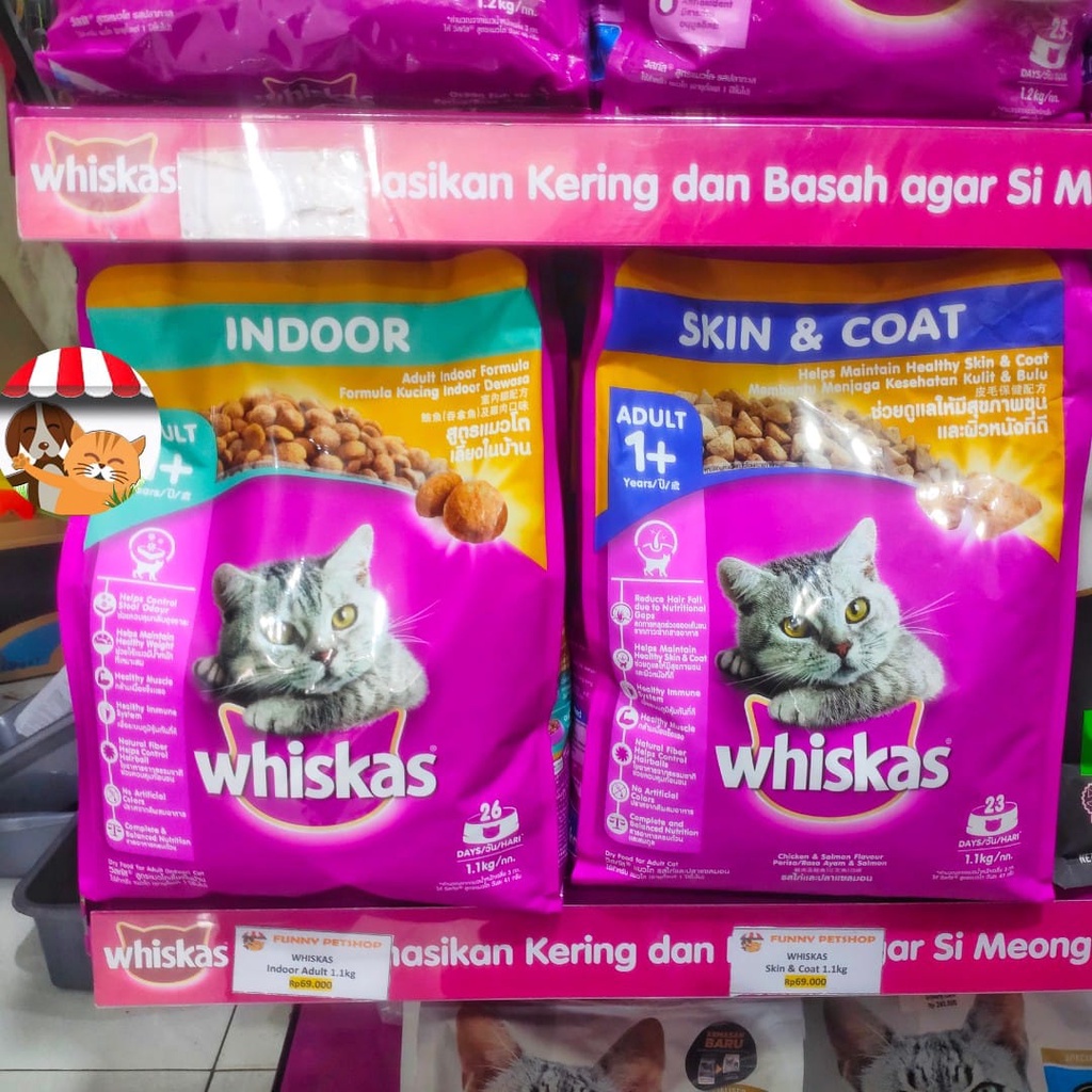 Whiskas Indoor Adult 450gr - Makanan Kucing Dewasa - Adult Cat Food